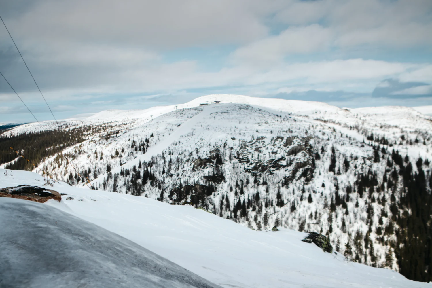 Snow-covered mountains in Vemdalen